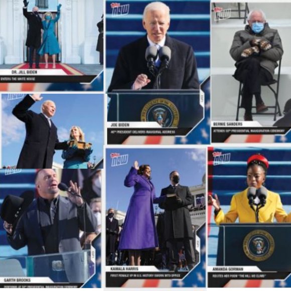 🆕️Presidential Inauguration Collectible 2021 Topps 9 Card Set - Picture 1 of 12